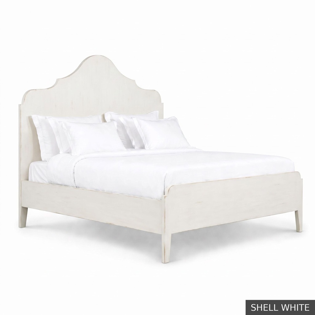 Hugo - Queen Bed / Shell White