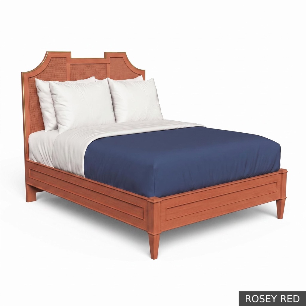 Nantucket - Queen Bed / Rosey Red + Gold