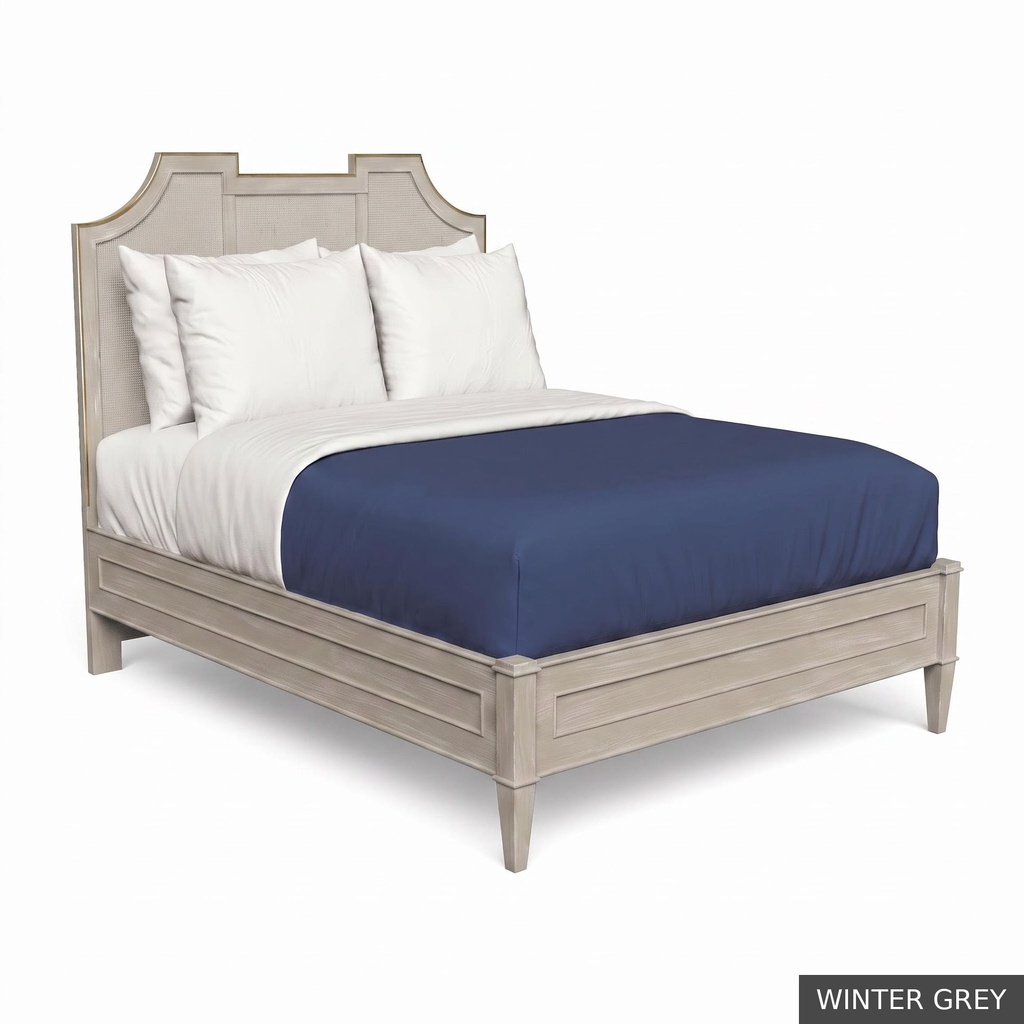 Nantucket - King Bed / Winter Grey + Gold
