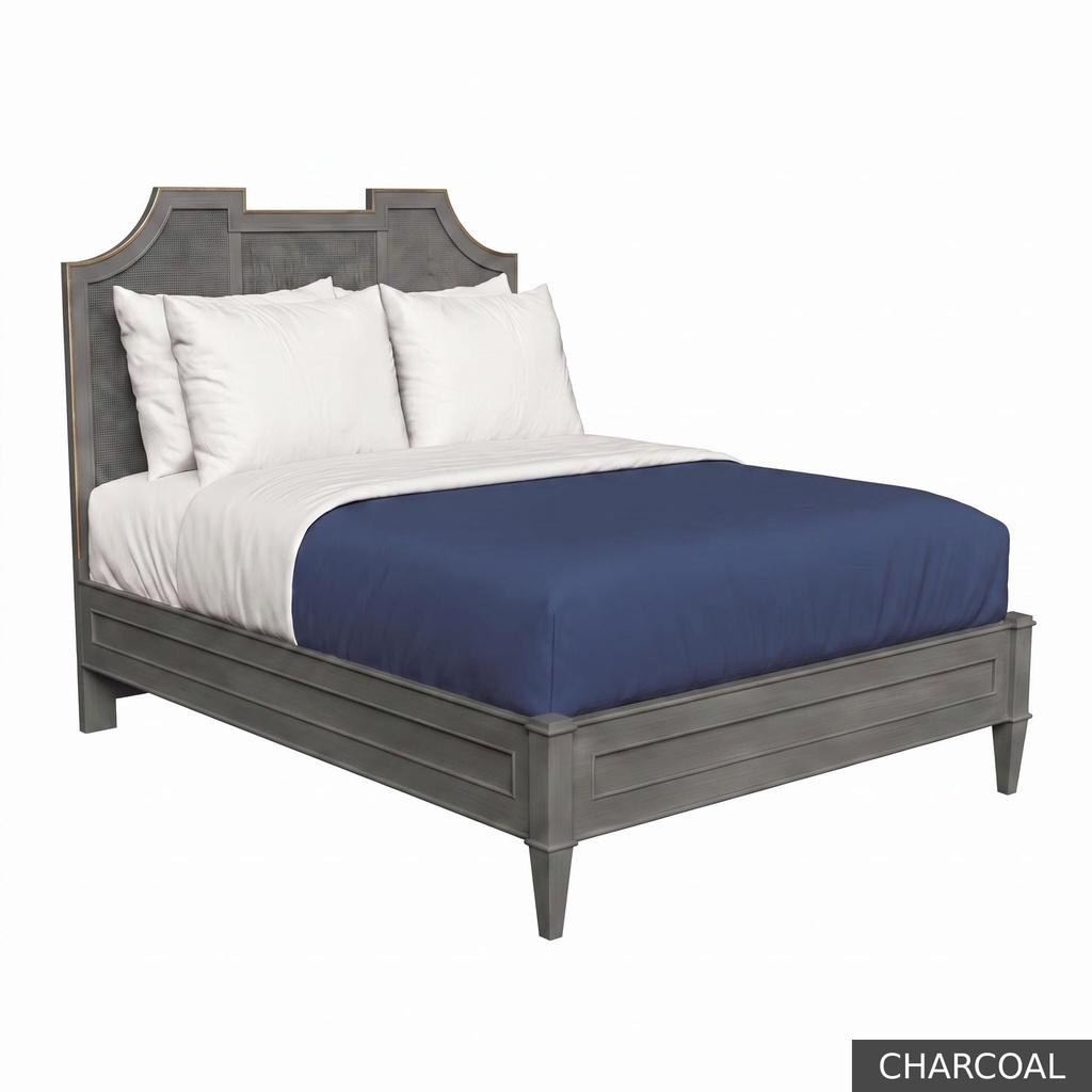 Nantucket - King Bed / Charcoal + Gold