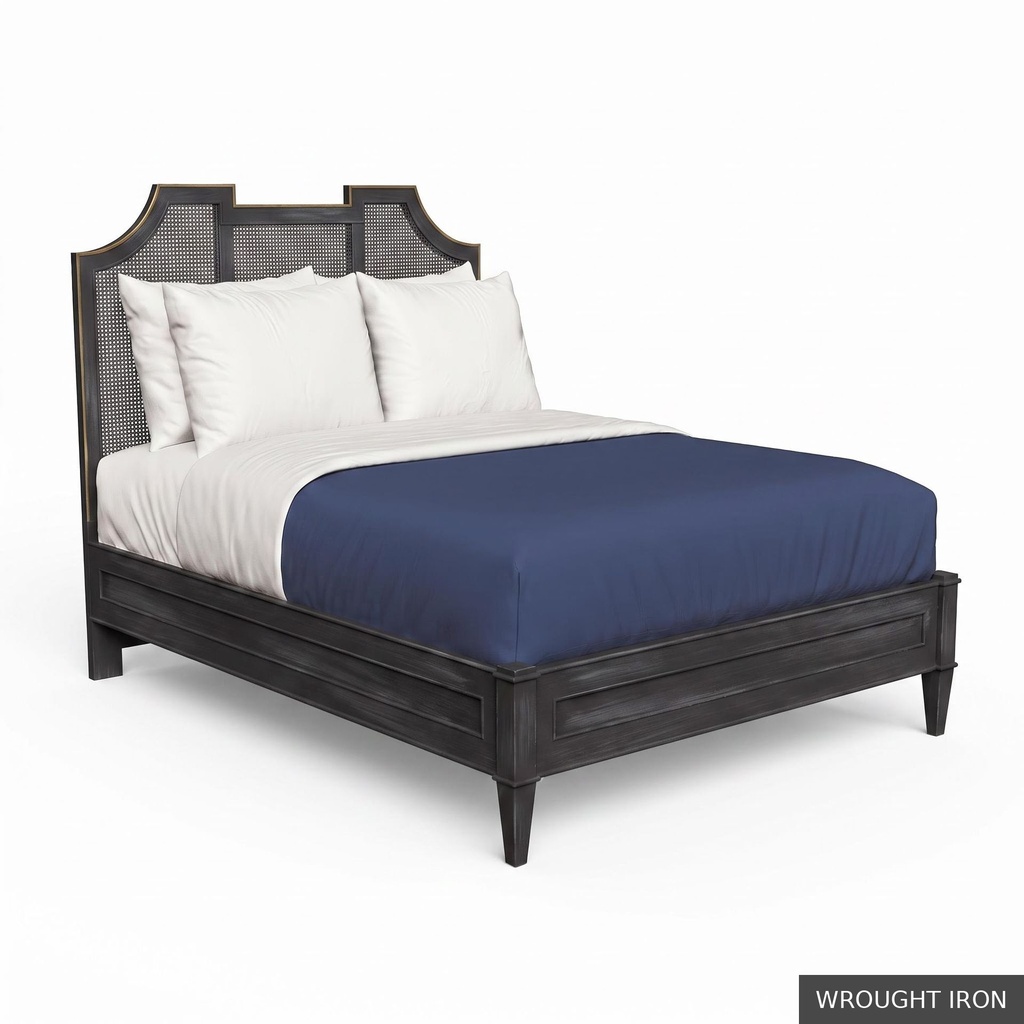Nantucket - King Bed / Wrought Iron + Gold