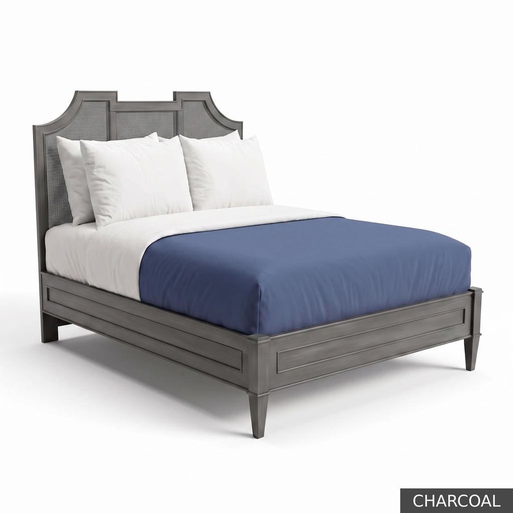 Nantucket - King Bed / Charcoal + No Accent