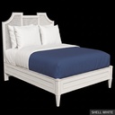 Nantucket - King Bed / Shell White + Silver
