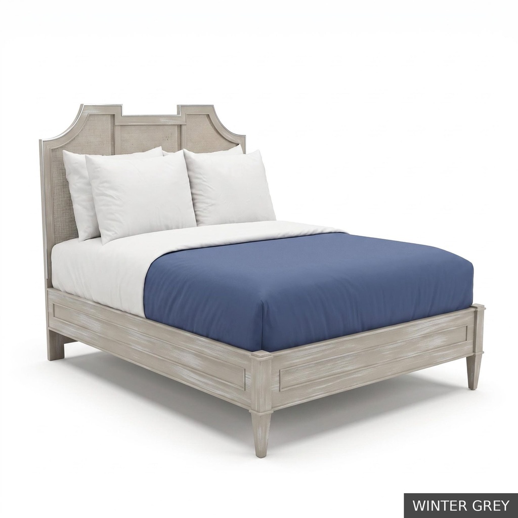 Nantucket - King Bed / Winter Grey + Silver