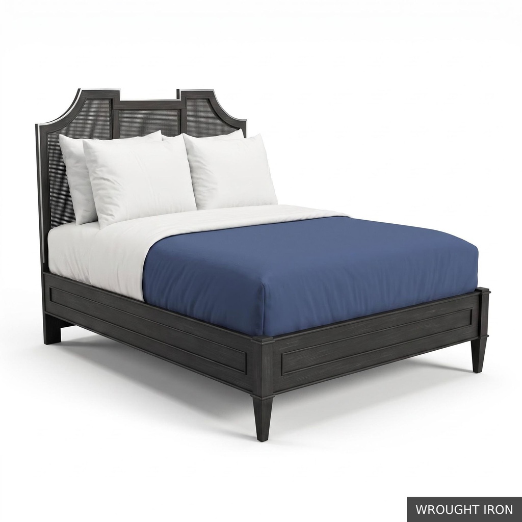 Nantucket - King Bed / Wrought Iron + Silver