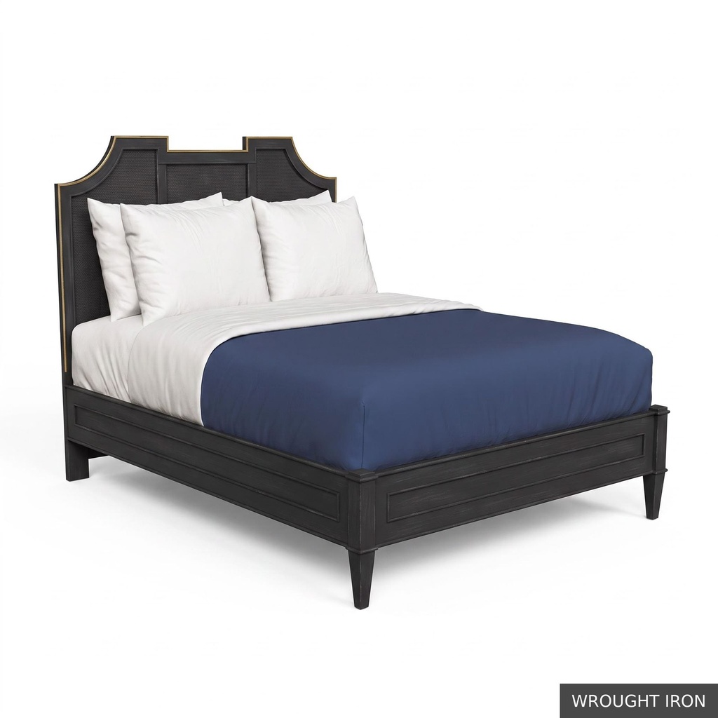 Nantucket - Queen Bed / Wrought Iron + Gold