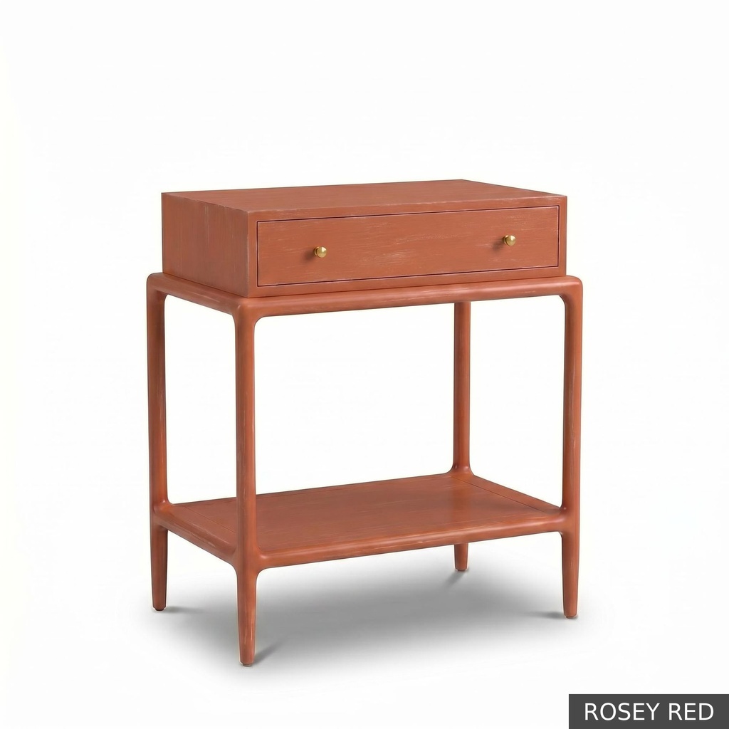 Willow Side Table / Rosey Red