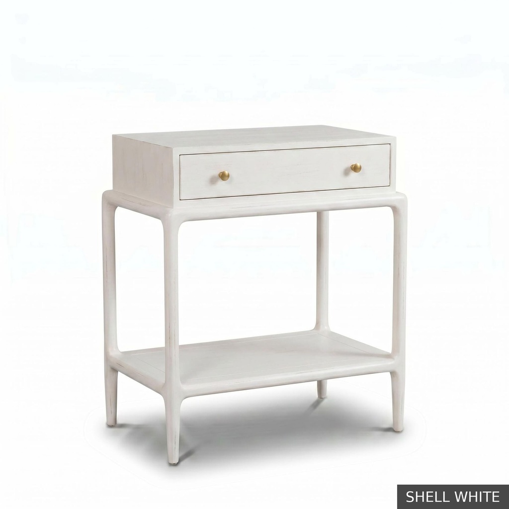 Willow Side Table / Shell White