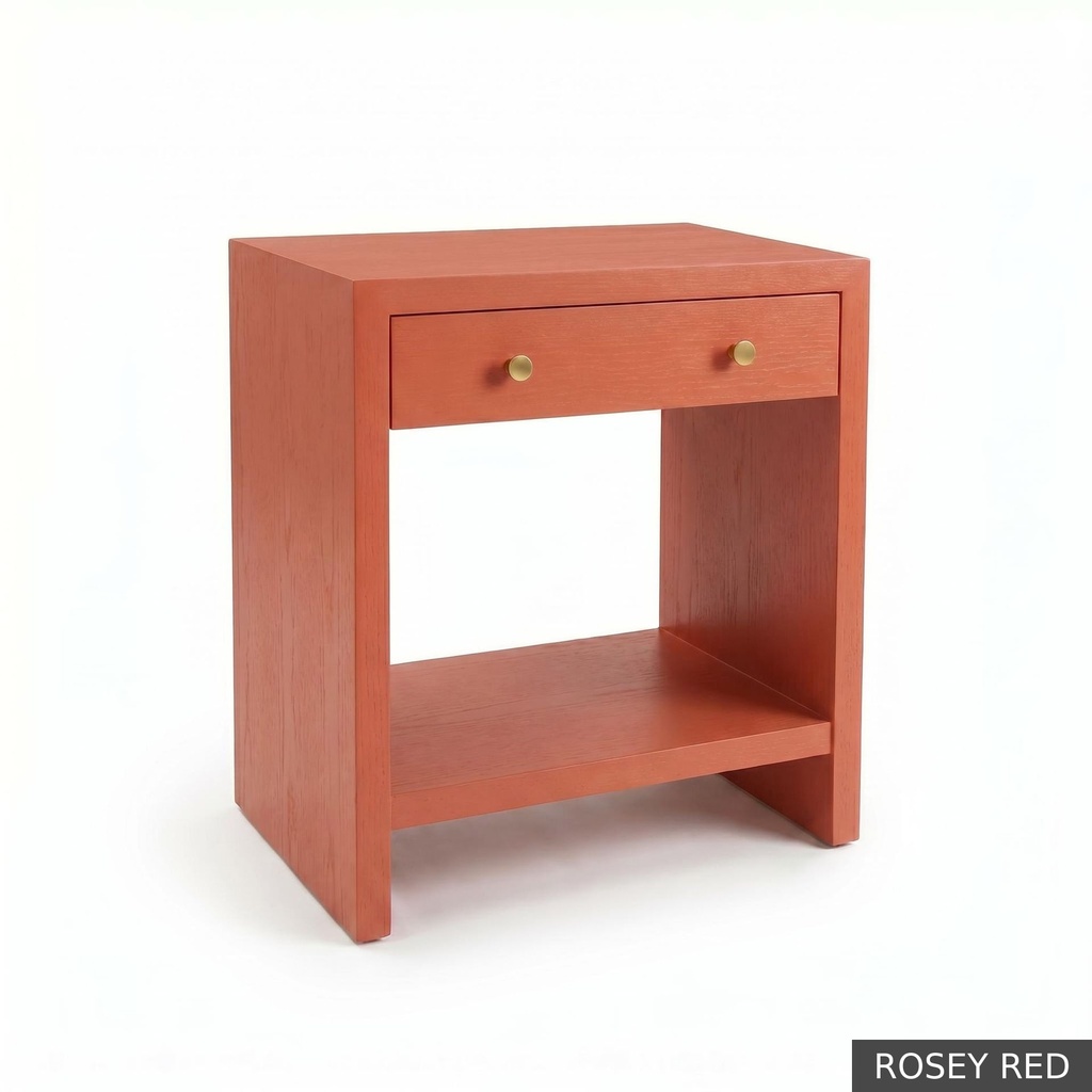 Magnolia Side Table / Rosey Red
