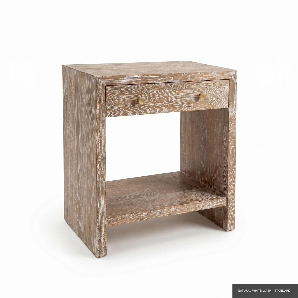 Magnolia Side Table / Natural White Wash ( Standard )