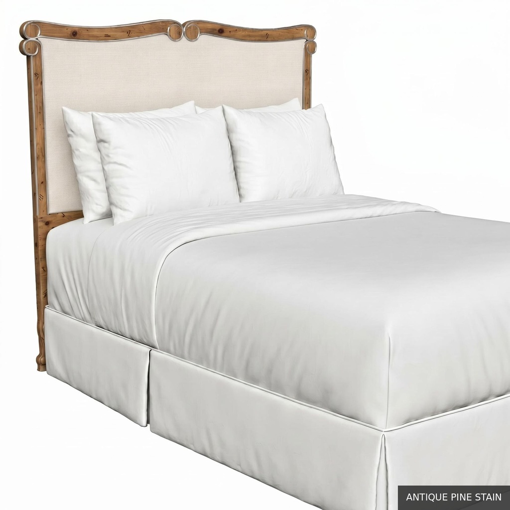 [EUR: BarnQHB] Barnard - Queen Headboard   / Antique Pine Stain + Silver