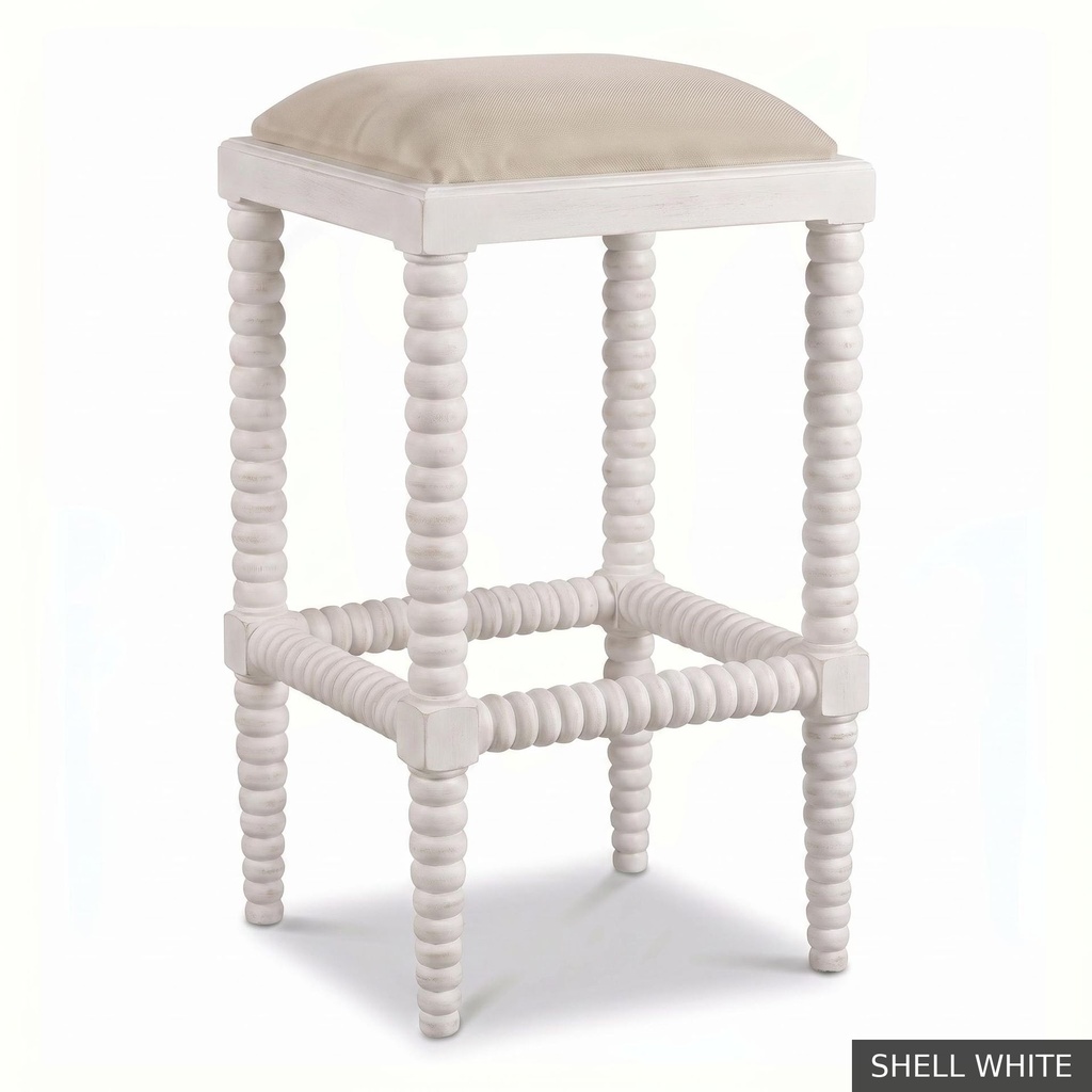[EUR: ClovB] Clover Bar Stool / Shell White