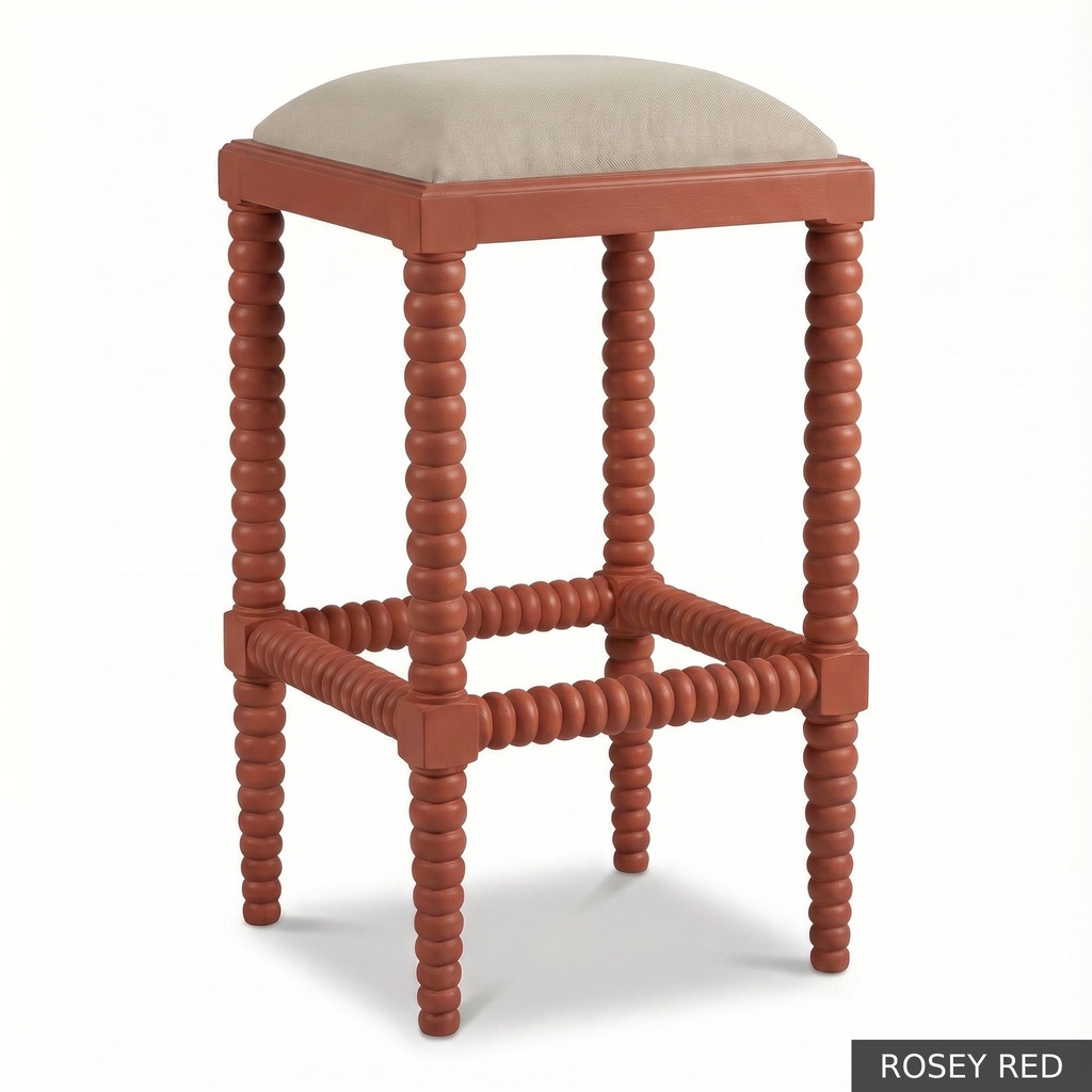 [EUR: ClovB] Clover Bar Stool / Rosey Red