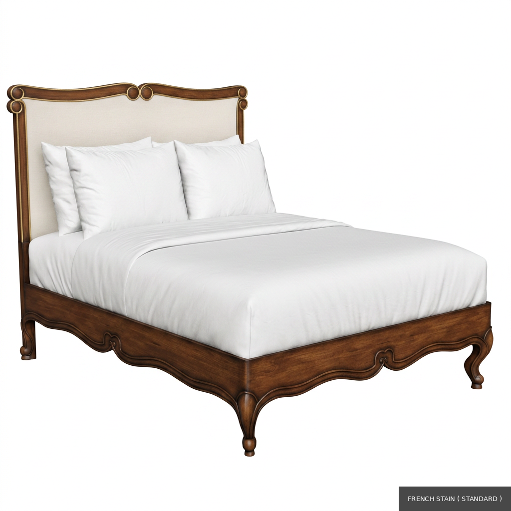 [EUR: BarnKBED] Barnard - King Bed  / French Stain ( Standard ) + Gold