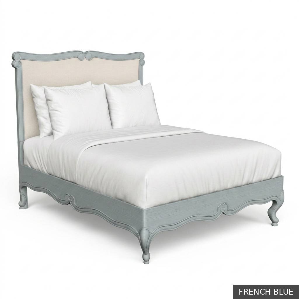 [EUR: BarnQBED] Barnard - Queen Bed   / French Blue + NO Accent Colour Required