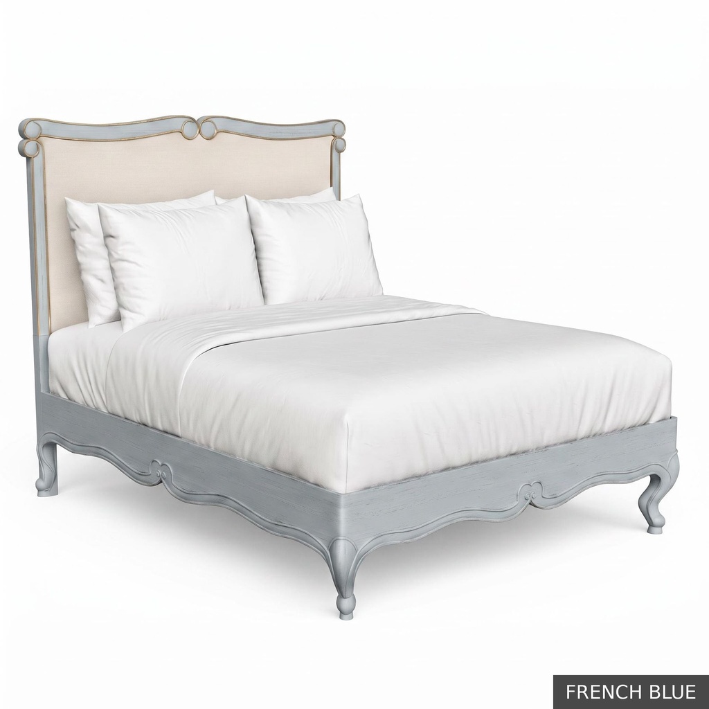 [EUR: BarnQBED] Barnard - Queen Bed   / French Blue + Gold