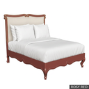 [EUR: BarnQBED] Barnard - Queen Bed   / Rosy Red + Gold