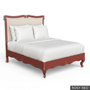 [EUR: BarnQBED] Barnard - Queen Bed   / Rosy Red + Silver