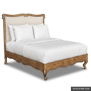[EUR: BarnQBED] Barnard - Queen Bed   / Antique Pine Stain + Silver
