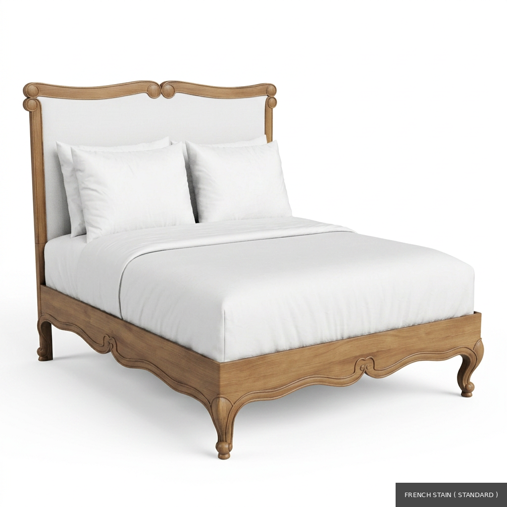[EUR: BarnKBED] Barnard - King Bed  / French Stain ( Standard ) + NO Accent Colour Required