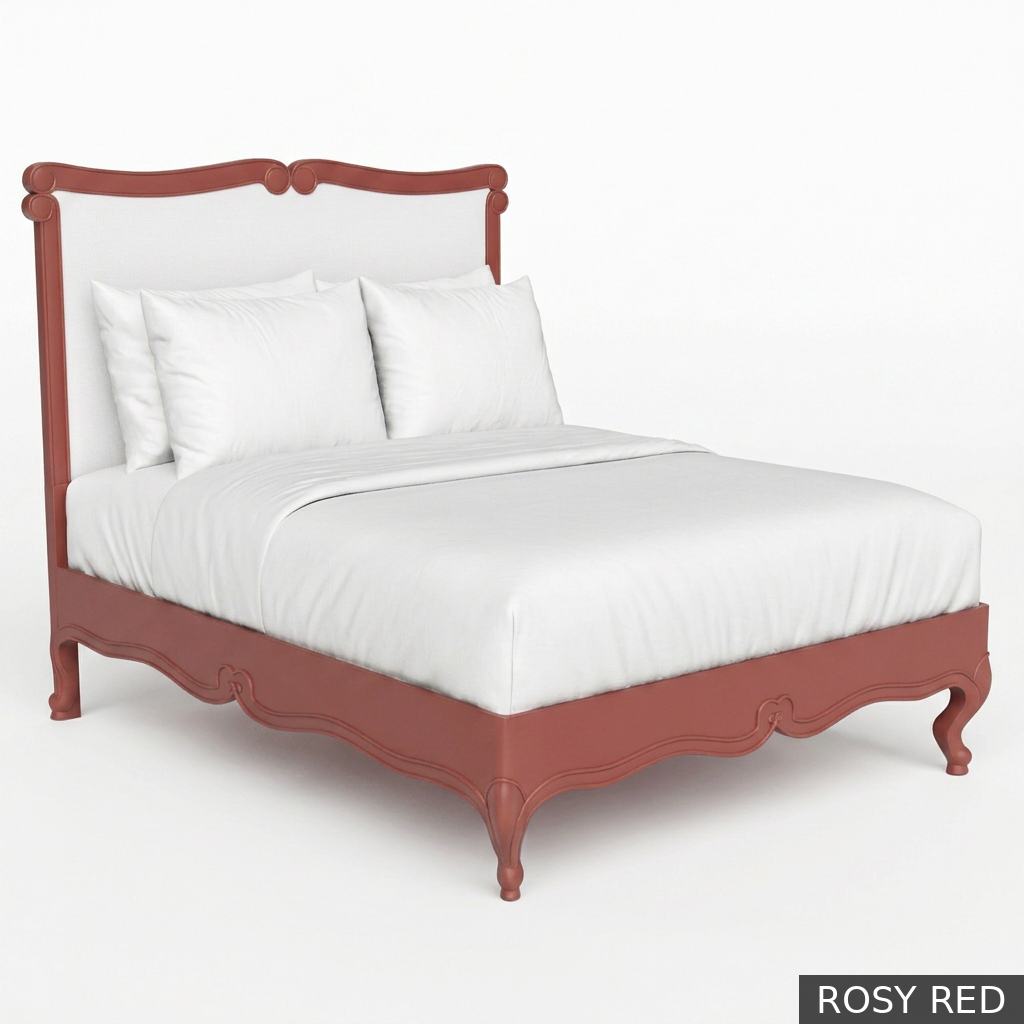 [EUR: BarnKBED] Barnard - King Bed  / Rosy Red + NO Accent Colour Required