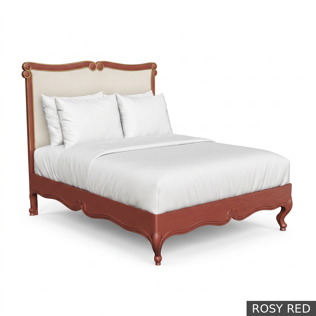 [EUR: BarnKBED] Barnard - King Bed  / Rosy Red + Gold