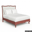 [EUR: BarnKBED] Barnard - King Bed  / Rosy Red + Silver