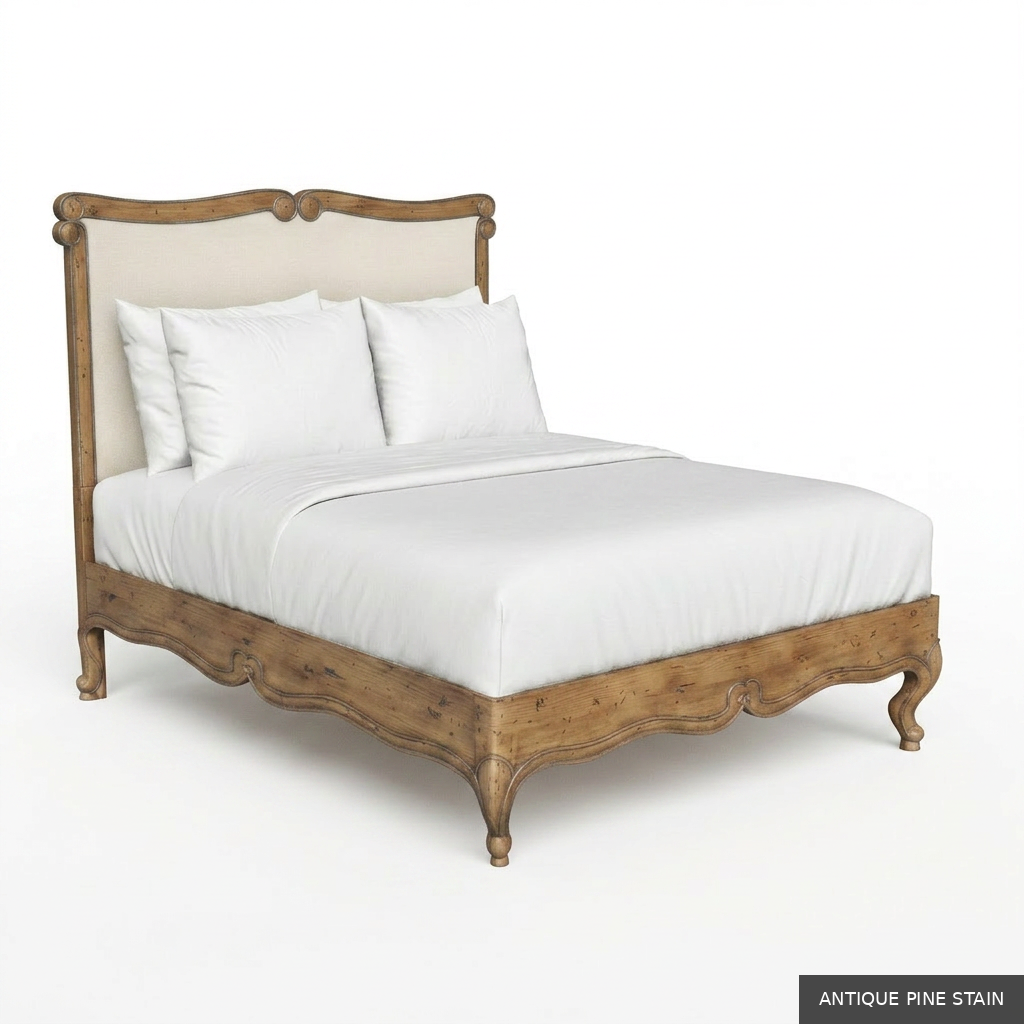 [EUR: BarnKBED] Barnard - King Bed  / Antique Pine Stain + NO Accent Colour Required