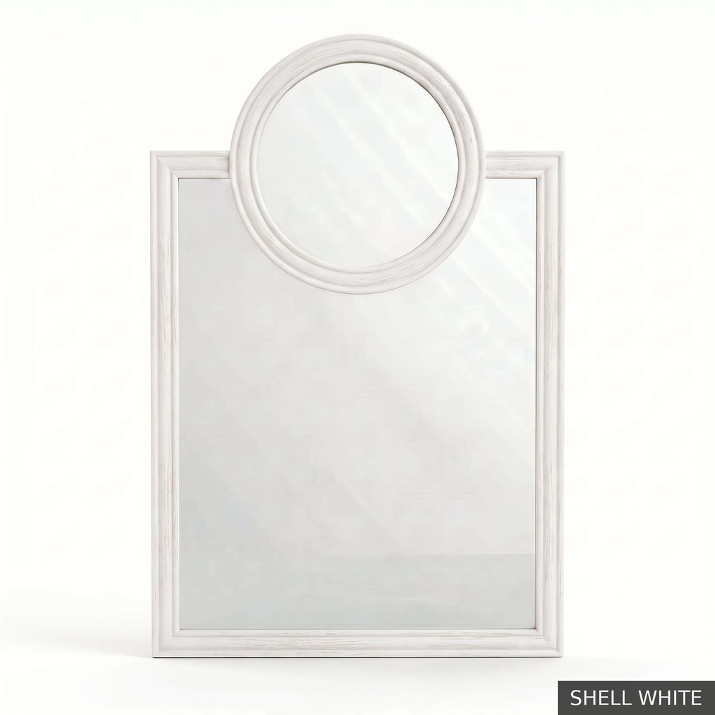 Oliver Mirror / Shell White
