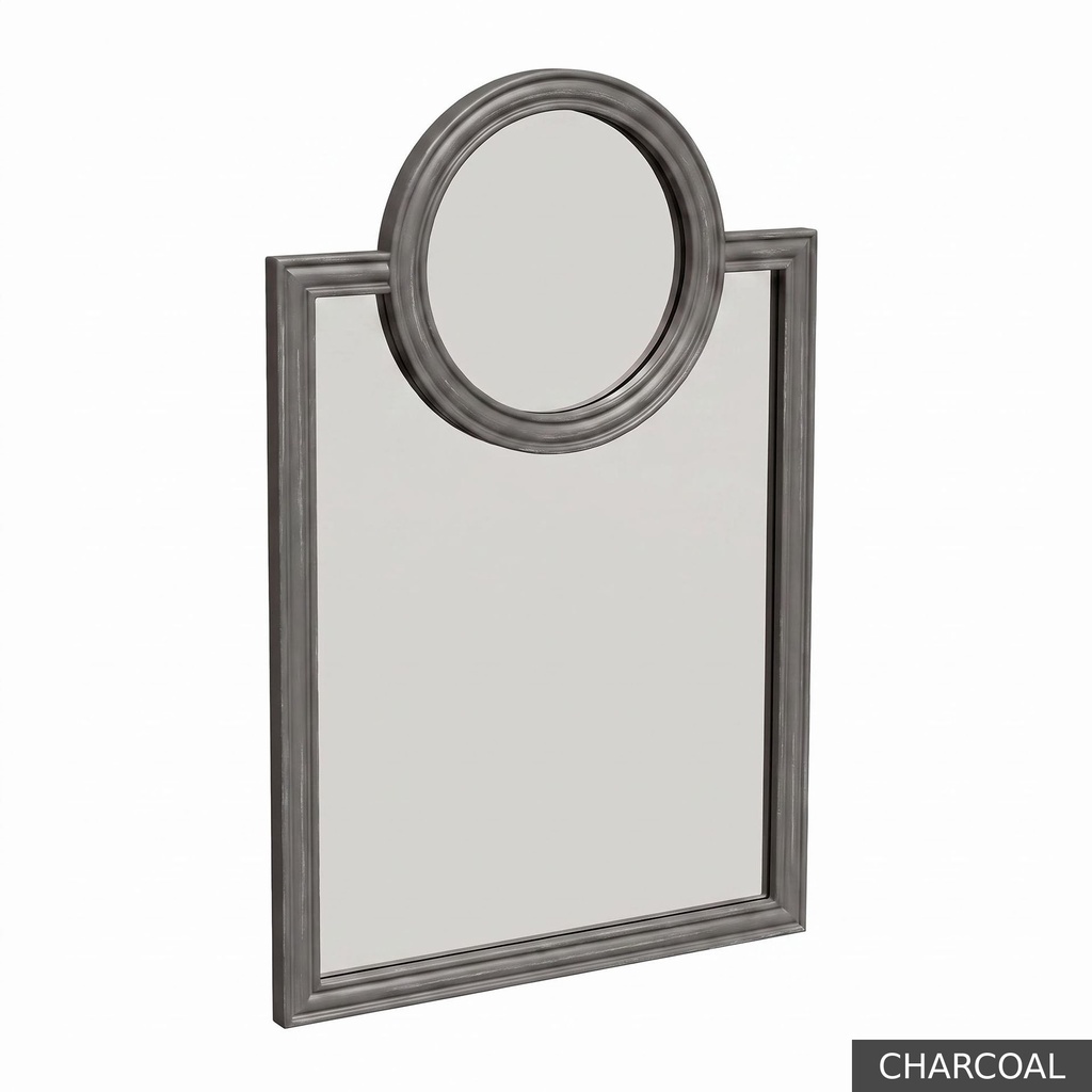 Petite Oliver Mirror / Charcoal