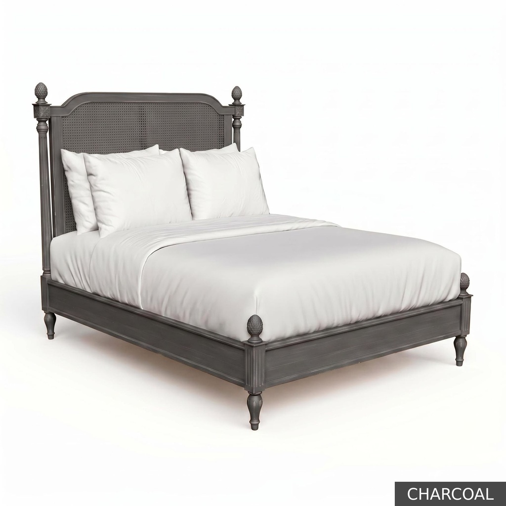 [EUR: JuliKBED] Jullian - King Bed   / Charcoal