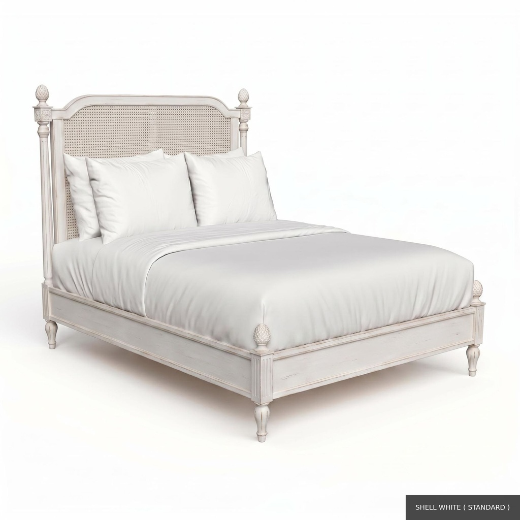 [EUR: JuliKBED] Jullian - King Bed   / Shell White ( Standard )