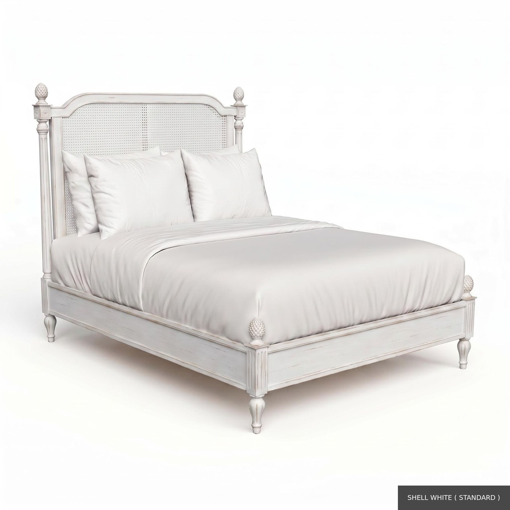 [EUR: JuliQBED] Jullian - Queen Bed / Shell White ( Standard )