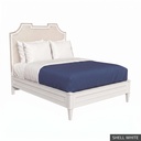 Isabelle - Queen Bed / Shell White + Gold