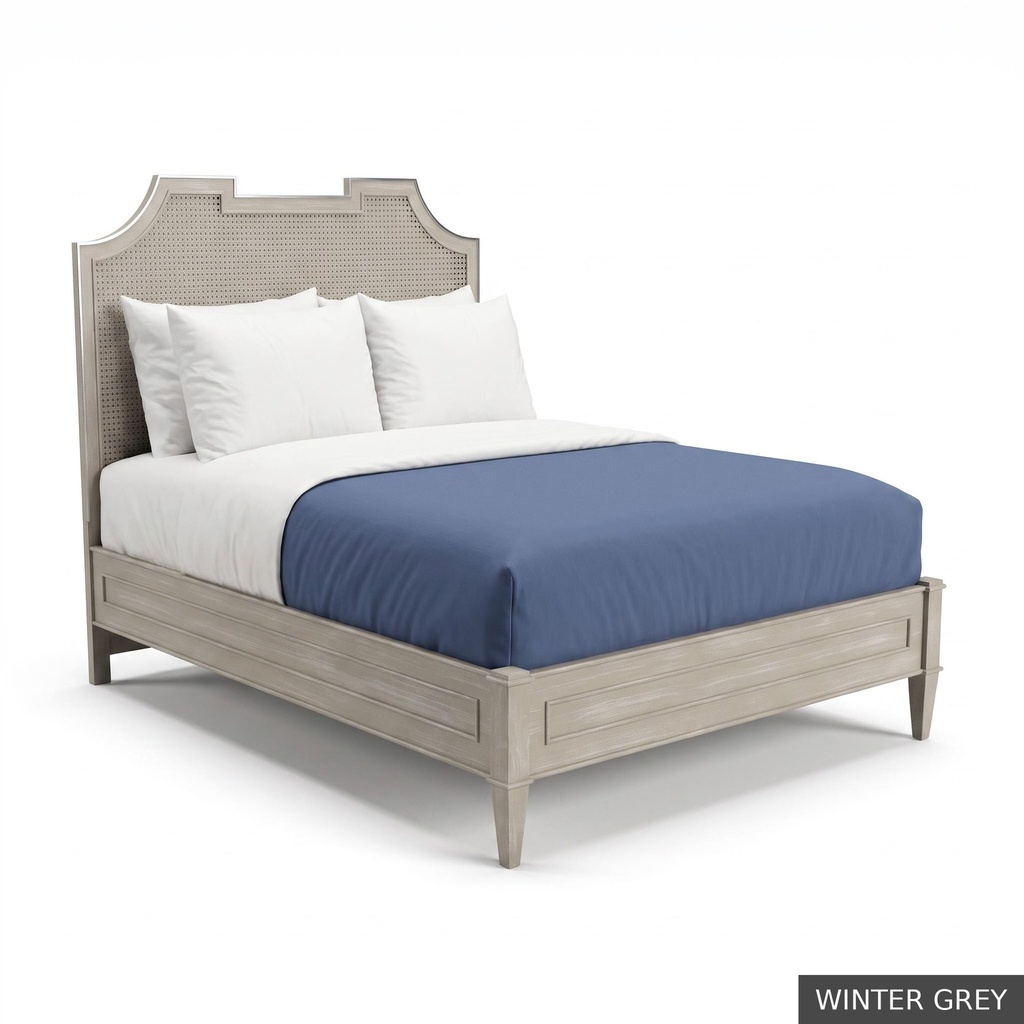 Isabelle - Queen Bed / Winter Grey + Silver