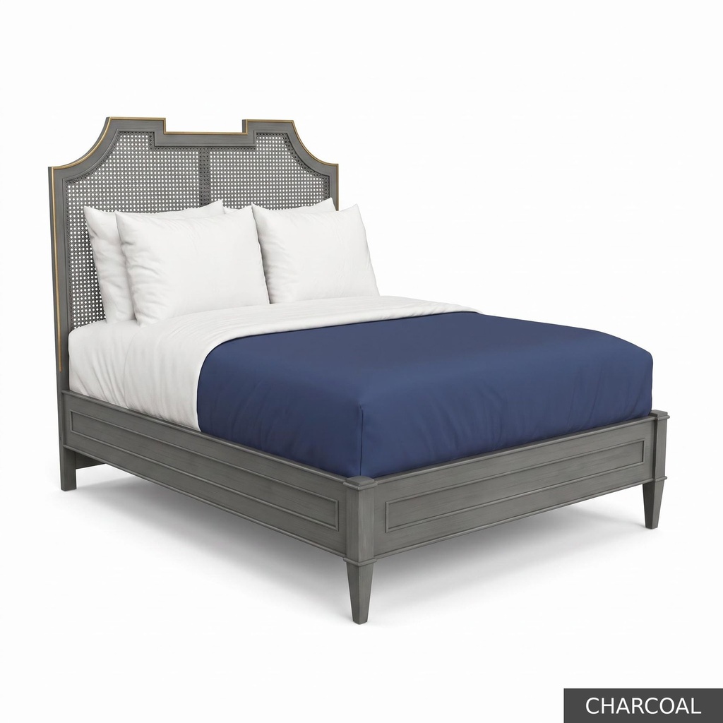 Isabelle - Queen Bed / Charcoal + Gold