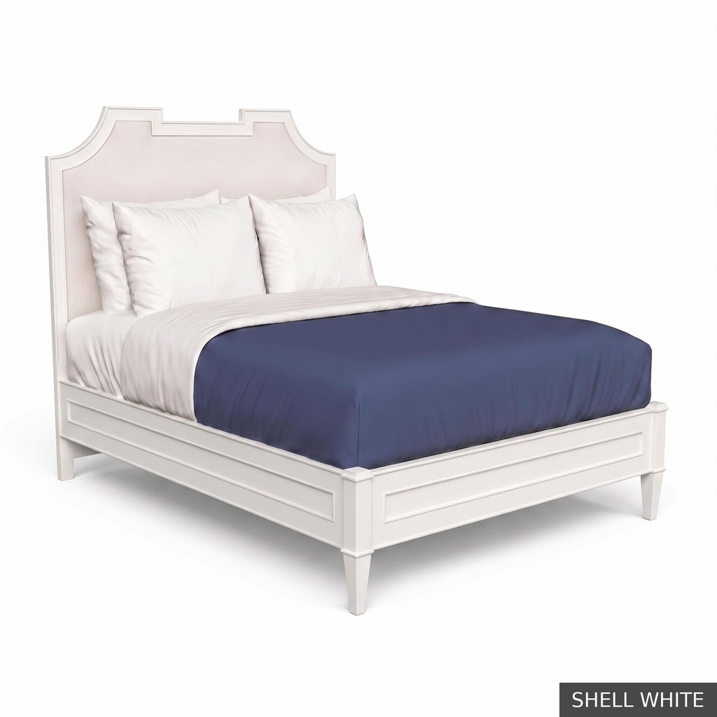 Isabelle - Queen Bed / Shell White + No Accent