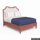 Isabelle - Queen Bed / Rosey Red + Silver