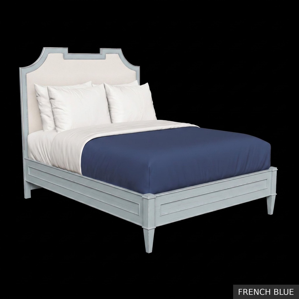 Isabelle - Queen Bed / French Blue + Silver