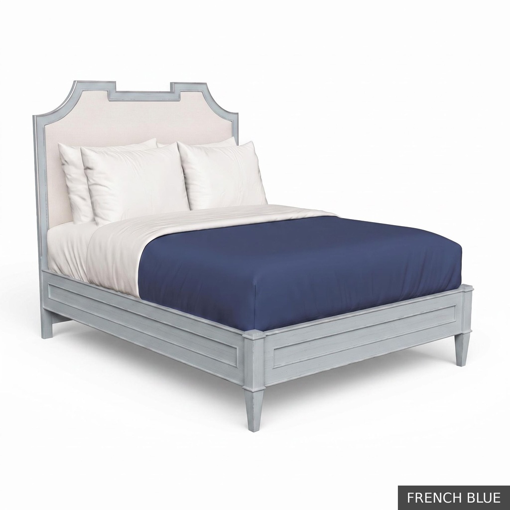 Isabelle - Queen Bed / French Blue + Silver