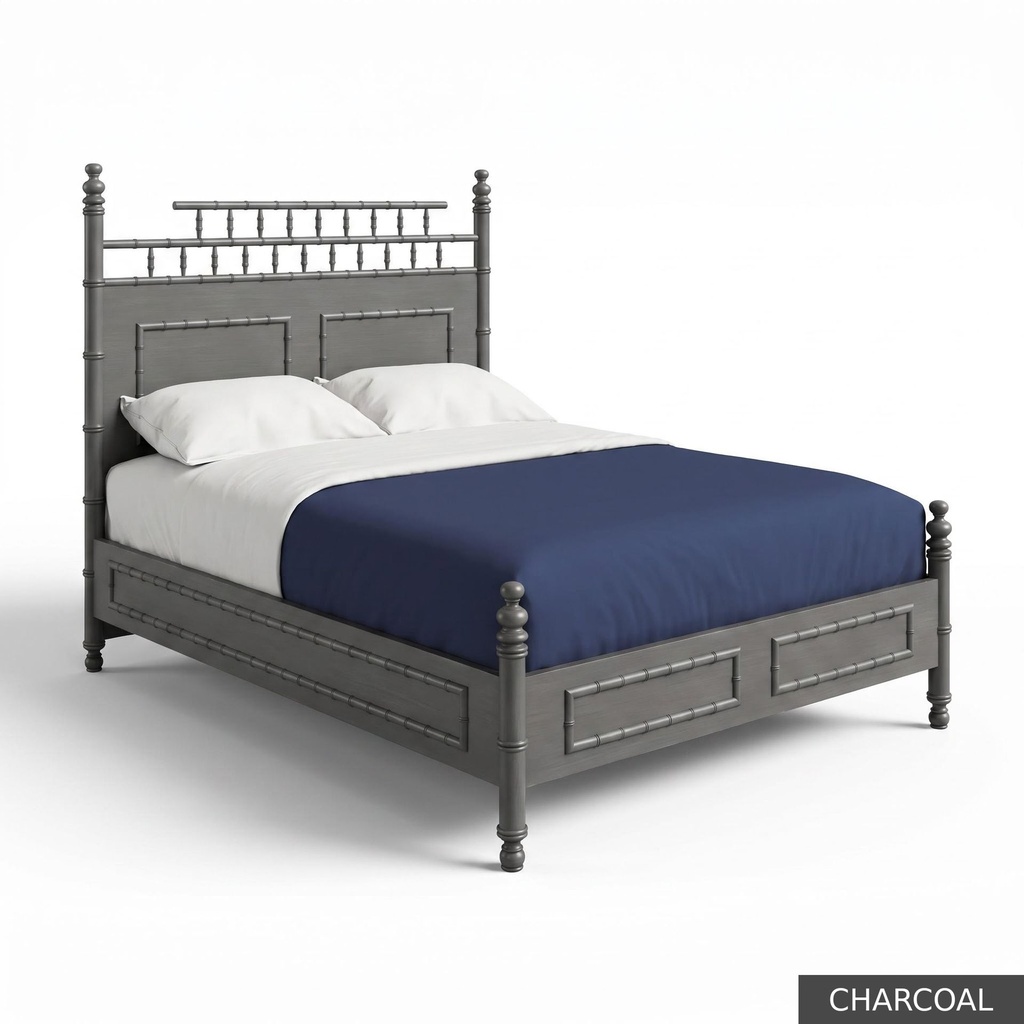 Canton - King Bed / Charcoal
