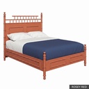 Canton - King Bed / Rosey Red