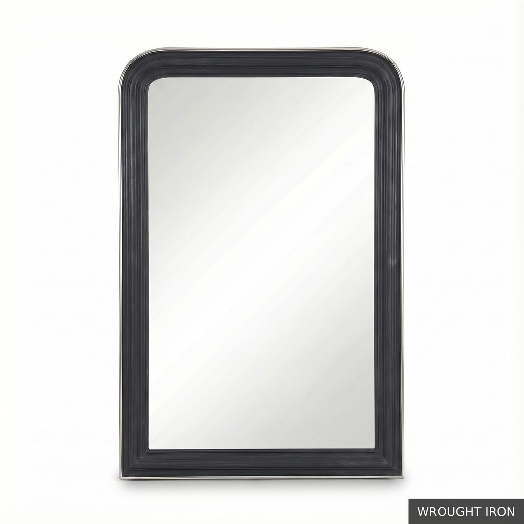 [EUR: Loui] Louis Mirror  / Wrought Iron + Silver