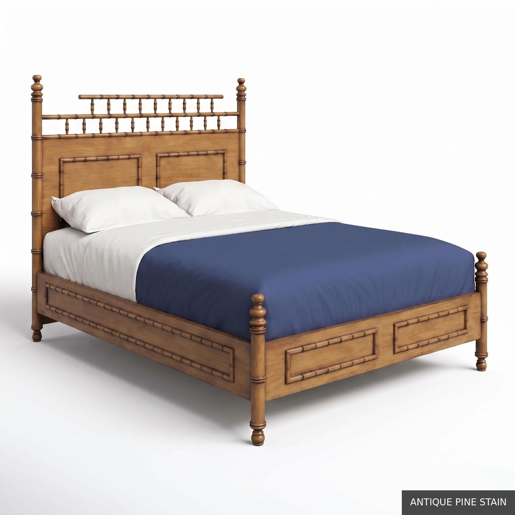 Canton - King Bed / Antique Pine Stain