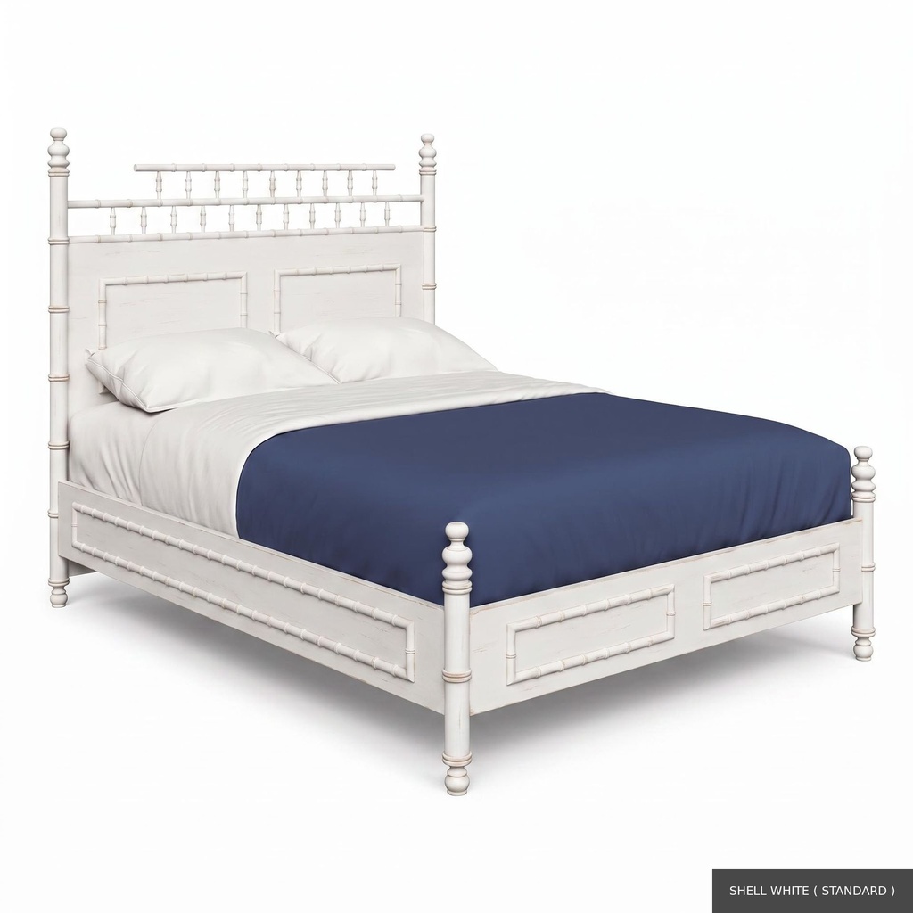 Canton - King Bed / Shell White ( Standard )