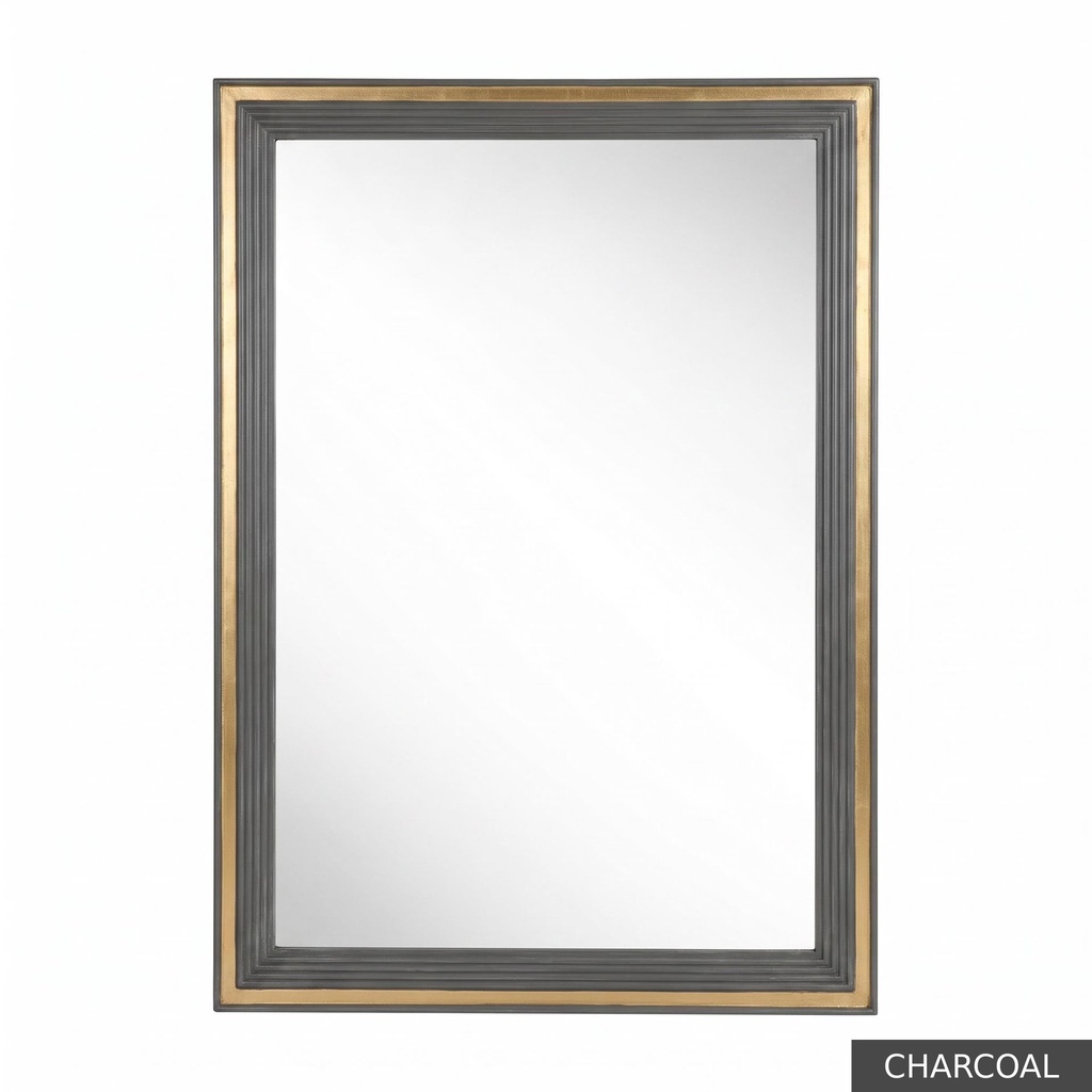 [EUR: Dela] Delano Mirror  / Charcoal + Gold