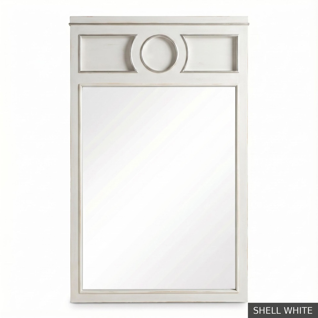 [EUR: Pfino] Portofino Mirror / Shell White + Silver