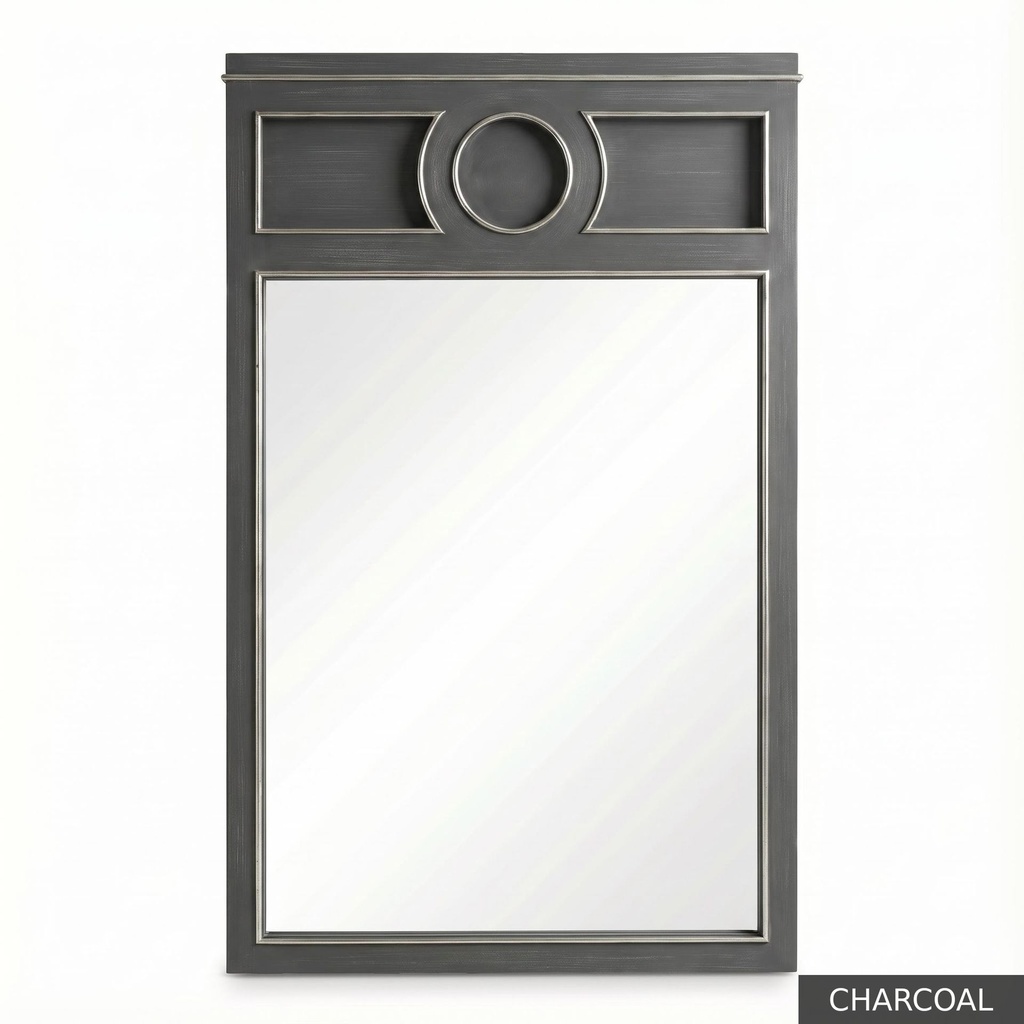 [EUR: Pfino] Portofino Mirror / Charcoal + Silver