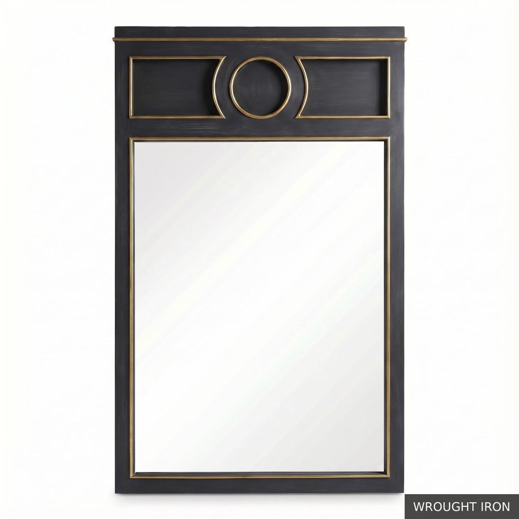 [EUR: Pfino] Portofino Mirror / Wrought Iron + Gold