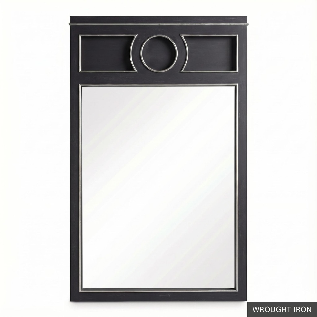 [EUR: Pfino] Portofino Mirror / Wrought Iron + Silver